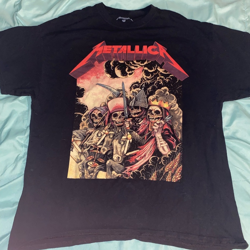 Metallica Band Tee Black And Multicolor